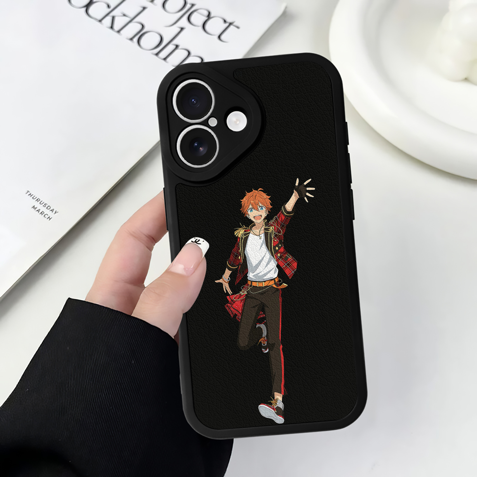 （画像用） あんさんぶるスターズ! Ensemble Stars 【iPhone 16シリーズ対応】シリコンスマホケース（レザー調） 材質：シリコン